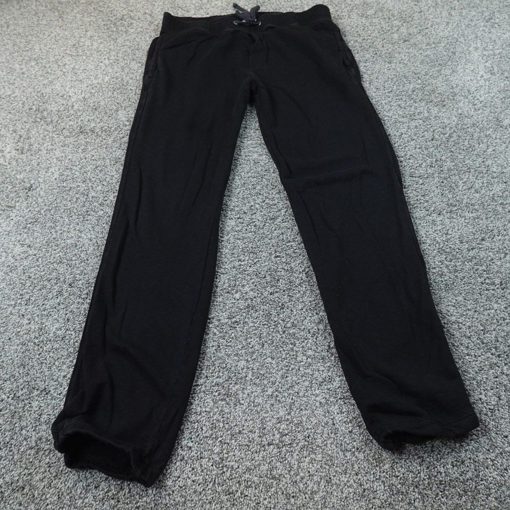 James Perse Sweatpants Mens L 3 Black Jogger Drawstring Vintage French Terry USA